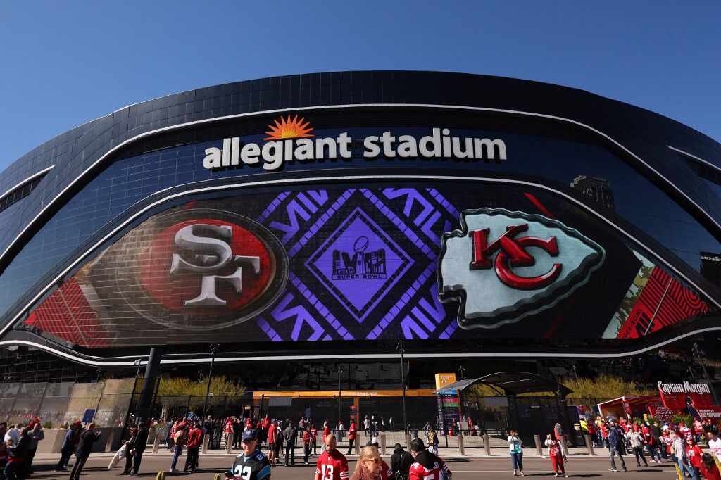 Allegiant Stadium Super Bowl LVIII Nevada general view